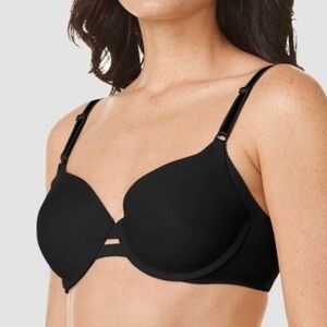 New Warner’s 36D Simply Perfect Underarm Smoothing Underwire Bra Black